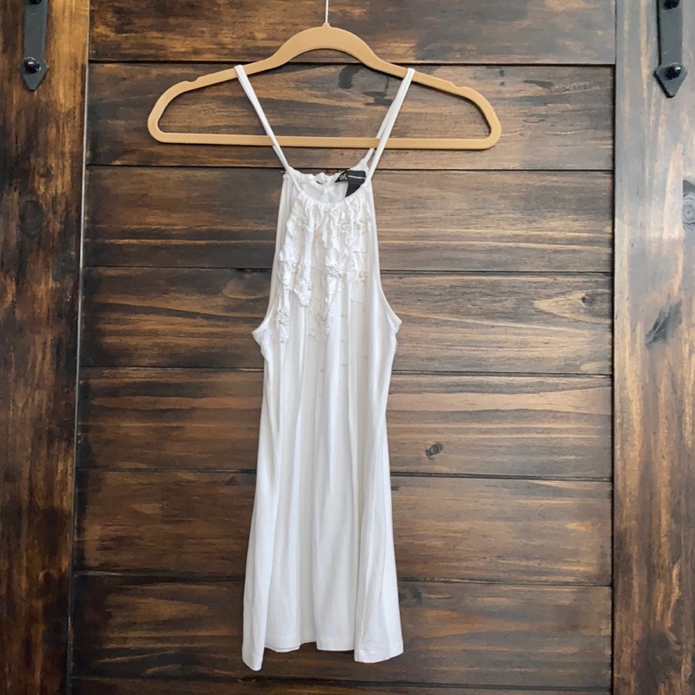 INC White Tank with adjustable straps